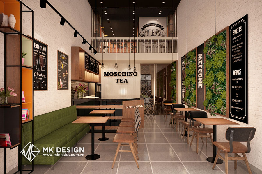 Thiết kế quán trà sữa cao cấp Tea Moschino - Phú Thọ - Thiết kế Minh Kiệt Cafe